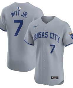 Bobby Witt Jr. Kansas City Royals Nike Road Elite Player Jersey - Gray