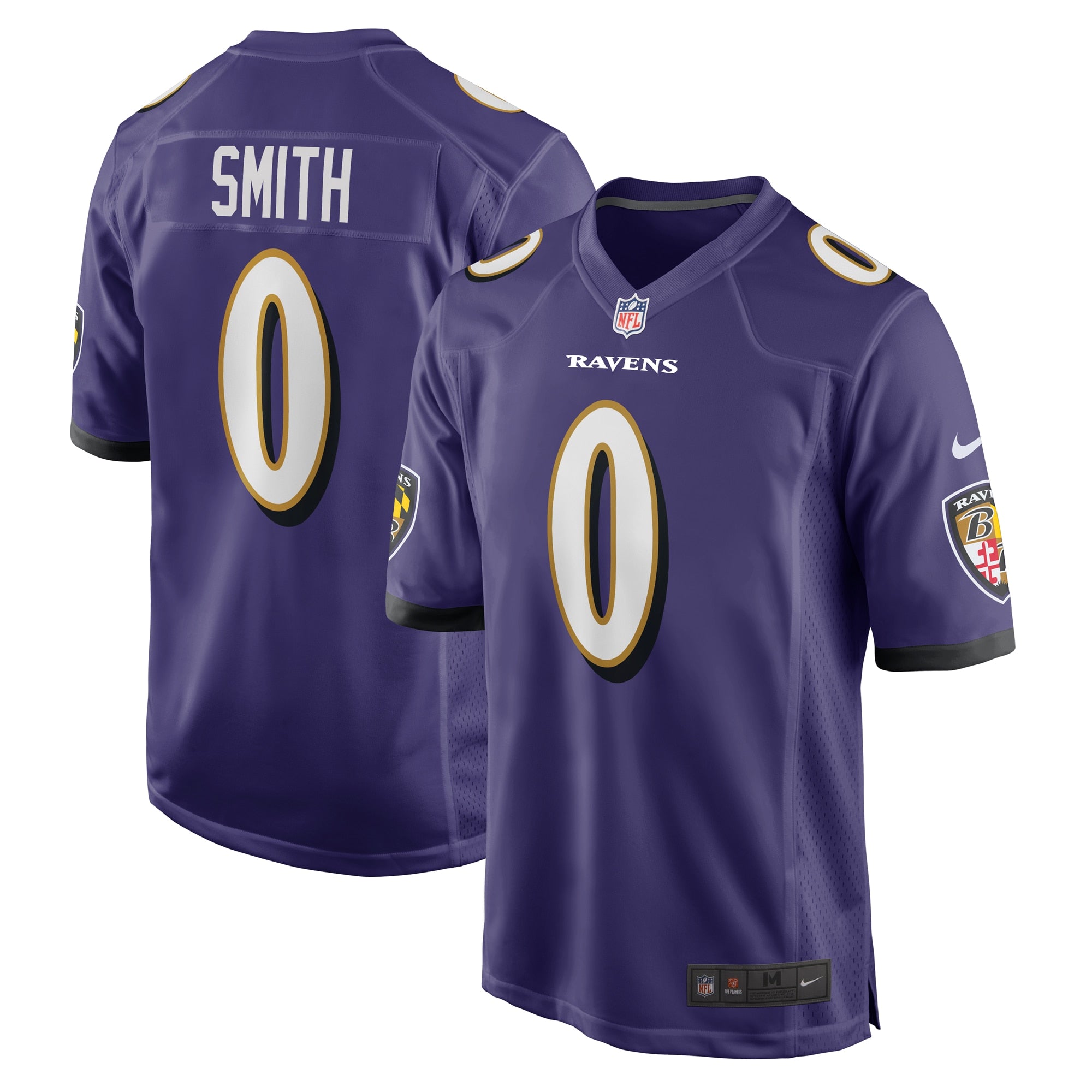 Roquan Smith Baltimore Ravens Nike Team Game Jersey - Black/Purple/White - Image 7
