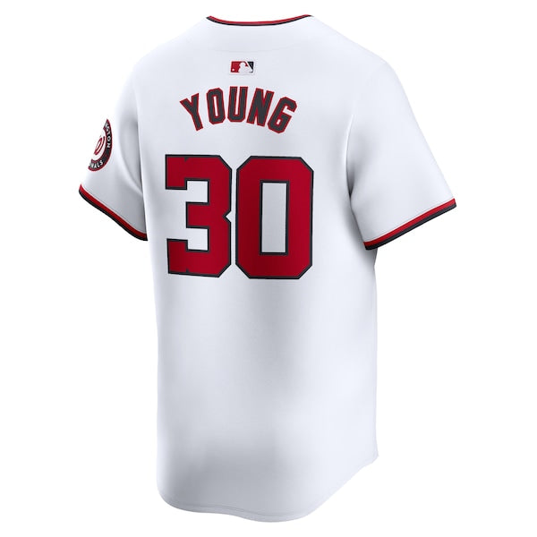 Jacob Young Washington Nationals Nike Home Limited Player Jersey - White - Image 3