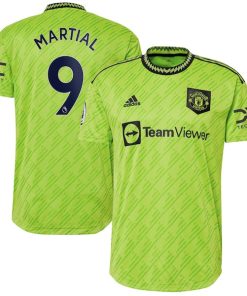 Anthony Martial Manchester United adidas 2022/23 Third Authentic Player Jersey - Neon Green