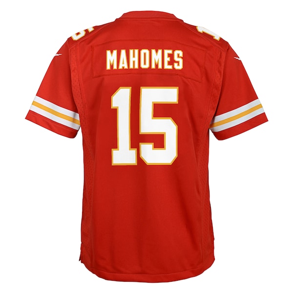 Patrick Mahomes Kansas City Chiefs Nike Youth Super Bowl LVIII Patch Game Jersey - Red - Image 3