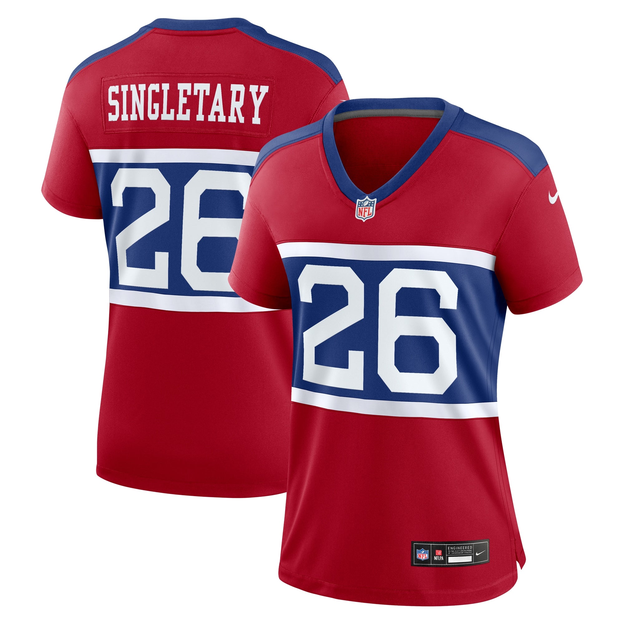 Devin Singletary New York Giants Nike Women's Game Jersey - Royal/Red - Image 7