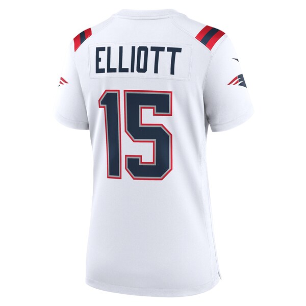 Ezekiel Elliott New England Patriots Nike Women's Game Player Jersey - White/Navy/Red - Image 4