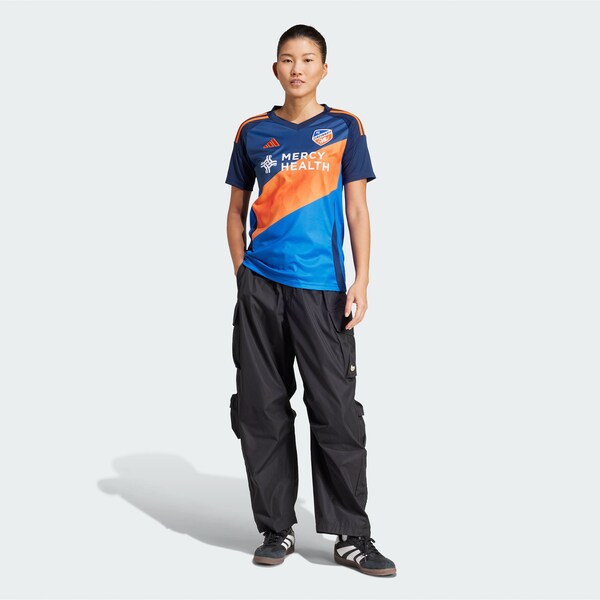 FC Cincinnati adidas Women's 2025 Orange and Blue Legacy Kit Replica Jersey - Blue - Image 5