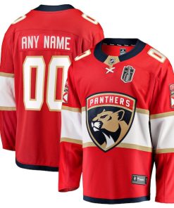 Florida Panthers 2025 Stanley Cup Final Home Breakaway Custom Jersey - Red