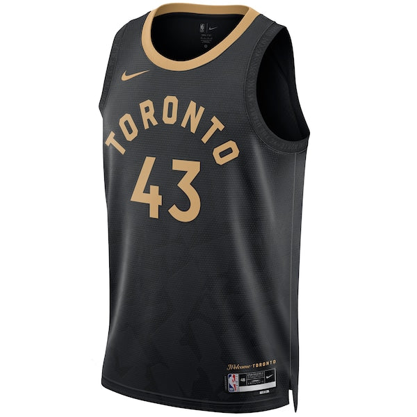 Pascal Siakam Toronto Raptors Nike Unisex 2022/23 Swingman Jersey - City Edition - Black - Image 2