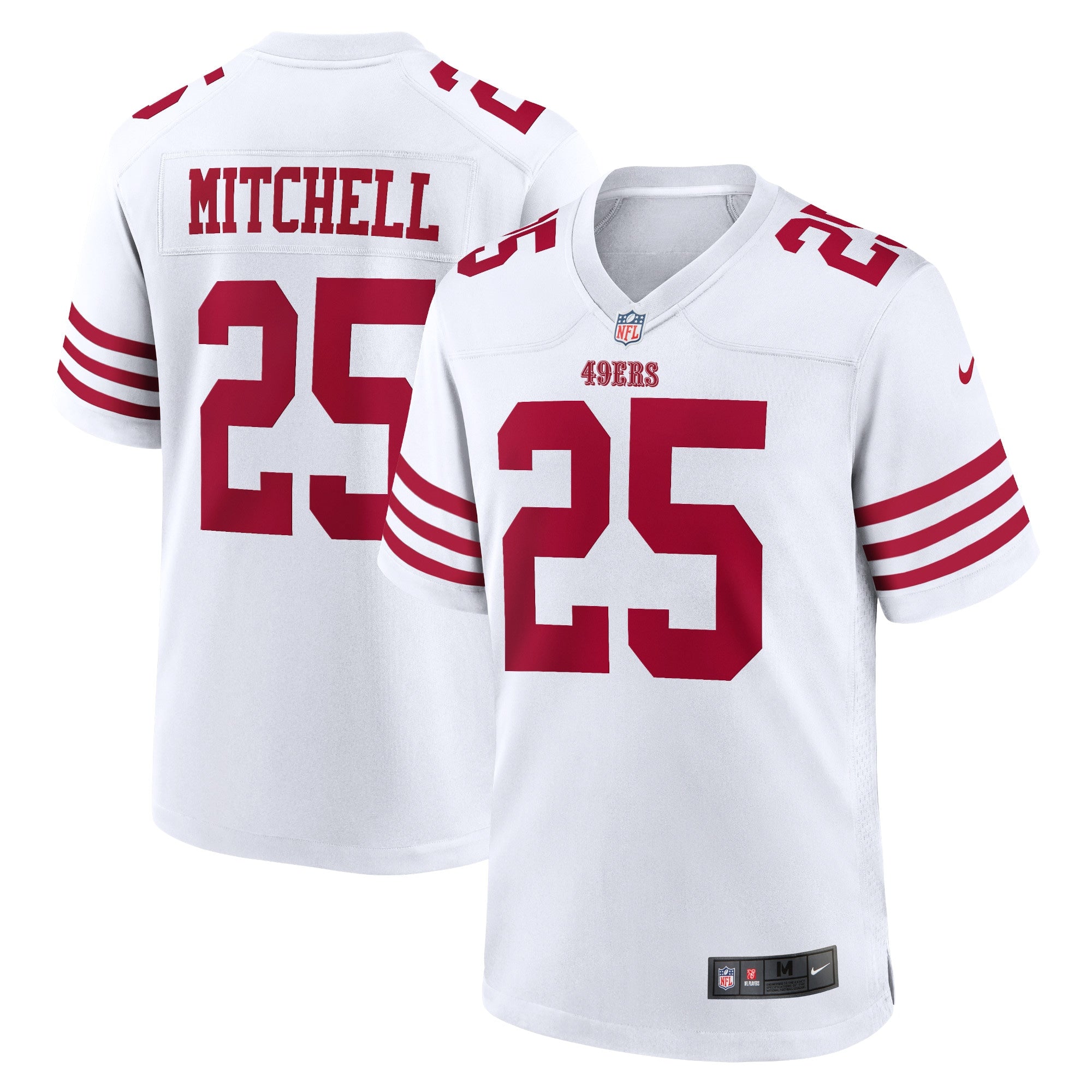 Elijah Mitchell San Francisco 49ers Nike Team Player Game Jersey - Scarlet/White - Image 5