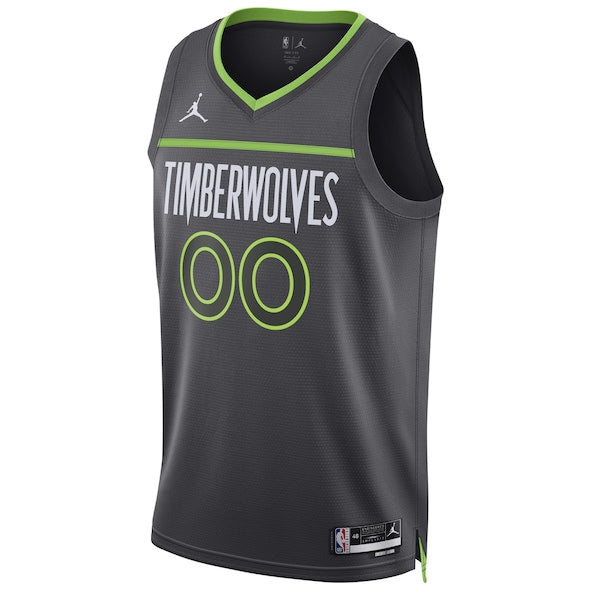 Minnesota Timberwolves Jordan Brand Unisex 2022/23 Swingman Custom Jersey - Statement Edition - Black - Image 2