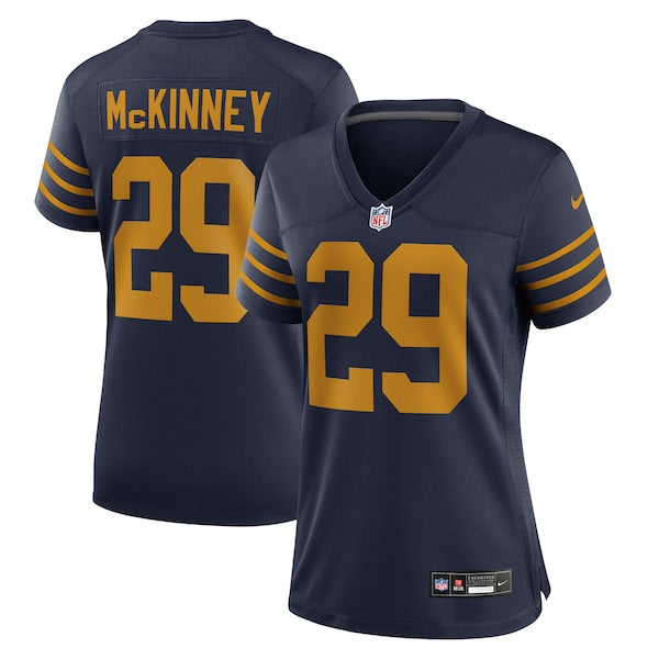 Xavier McKinney Green Bay Packers Nike Women's The 1923 Classic Game Jersey - Navy/Green - Image 2