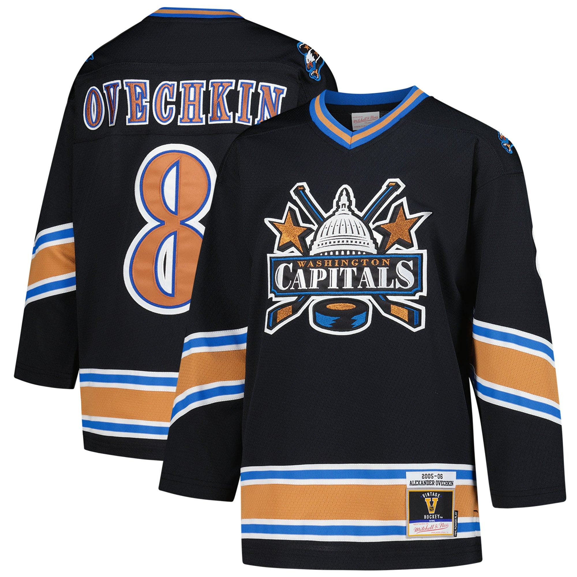 Alexander Ovechkin Washington Capitals Youth 2018 NHL Stadium Series Power Play 2.0 Player Jersey - Navy/Black - Image 4