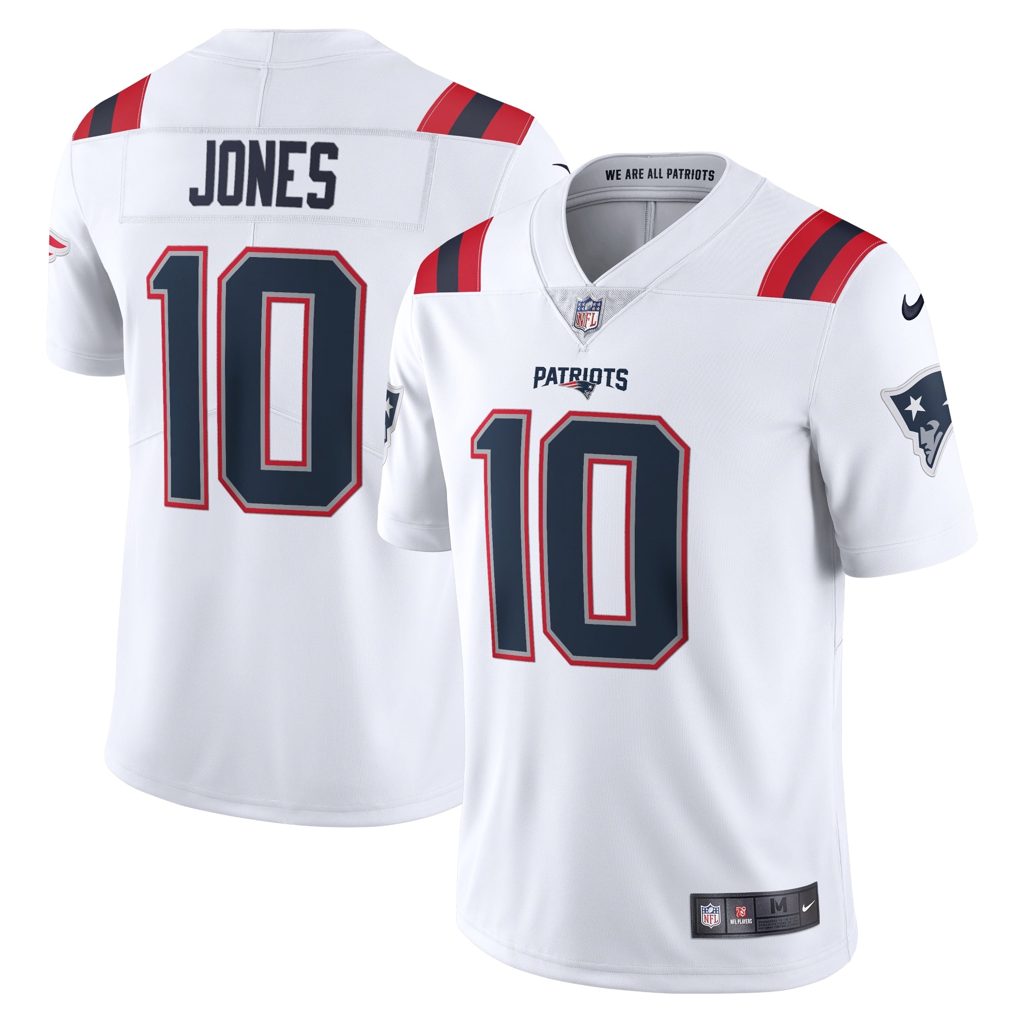Mac Jones New England Patriots Nike Vapor Limited Jersey - Navy/White - Image 5