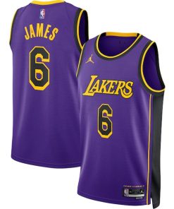 LeBron James Los Angeles Lakers Jordan Brand Unisex Swingman Jersey - Statement Edition - Purple