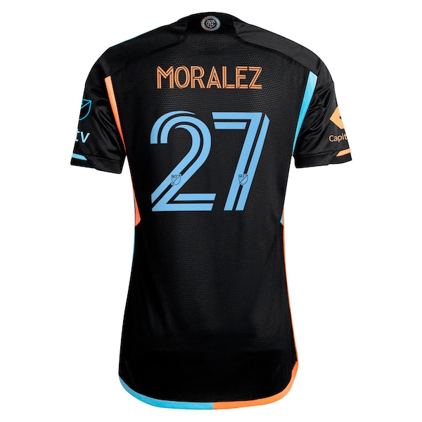 Maximiliano Moralez New York City FC adidas 2024 24/7 Kit Authentic Player Jersey - Black - Image 3