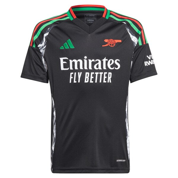 Arsenal adidas Youth 2024/25 Away Replica Jersey - Black - Image 2