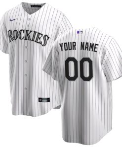 Colorado Rockies Nike Youth Home Replica Custom Jersey - White