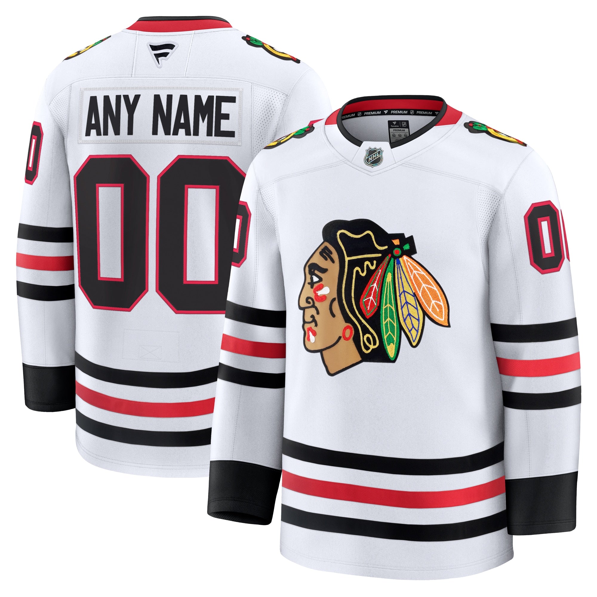 Chicago Blackhawks Home Premium Custom Jersey - Red/White - Image 8