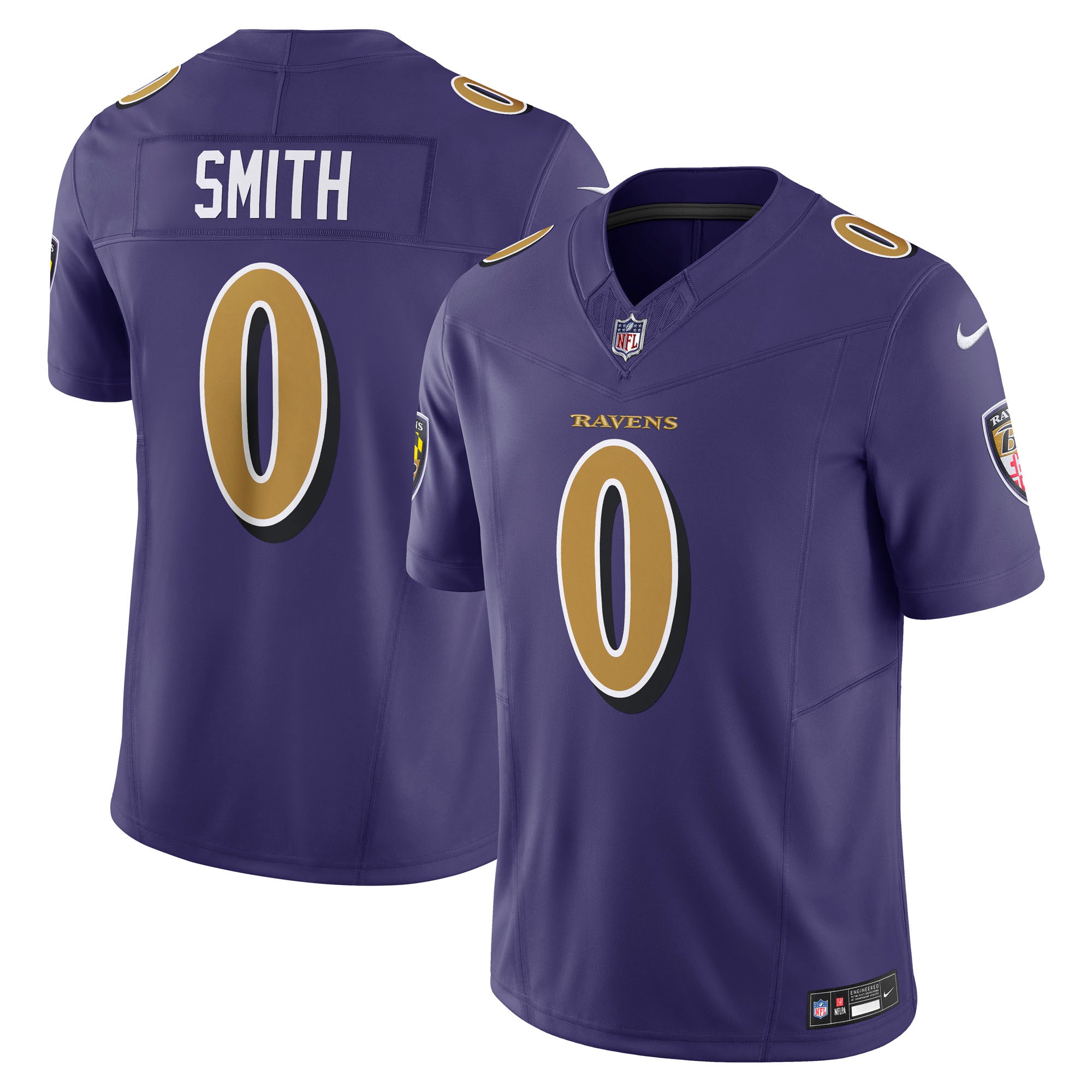 Roquan Smith Baltimore Ravens Nike Alternate Vapor F.U.S.E. Limited Jersey - Black/Purple - Image 5