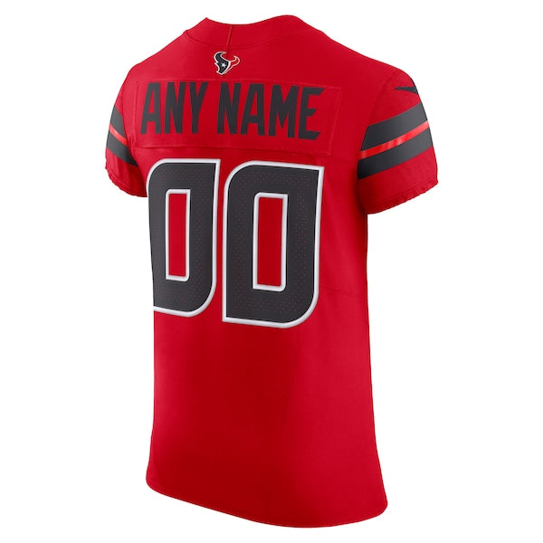 Houston Texans Nike Alternate Vapor F.U.S.E. Elite Custom Jersey - Red/Navy - Image 4