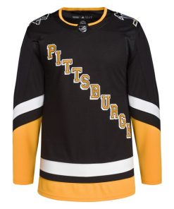 Alternative view of Pittsburgh Penguins adidas 2021/22 Alternate Primegreen Authentic Jersey - Black