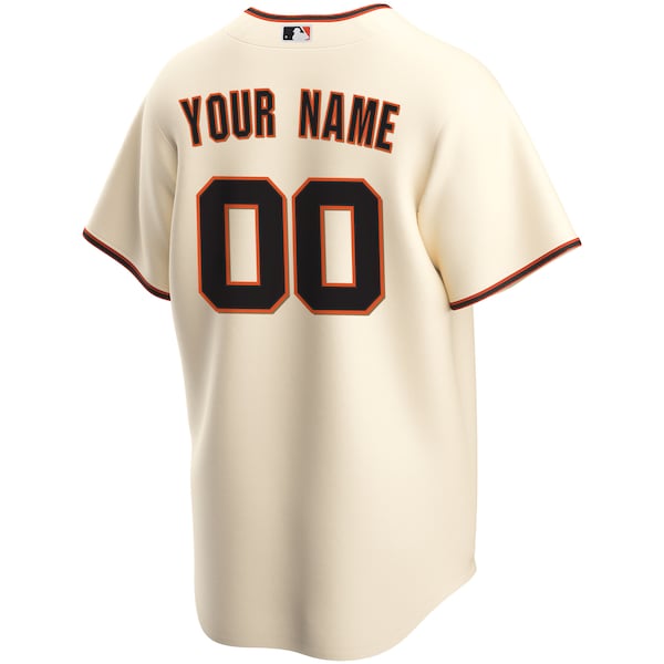 San Francisco Giants Nike Home Replica Custom Jersey - Cream - Image 3