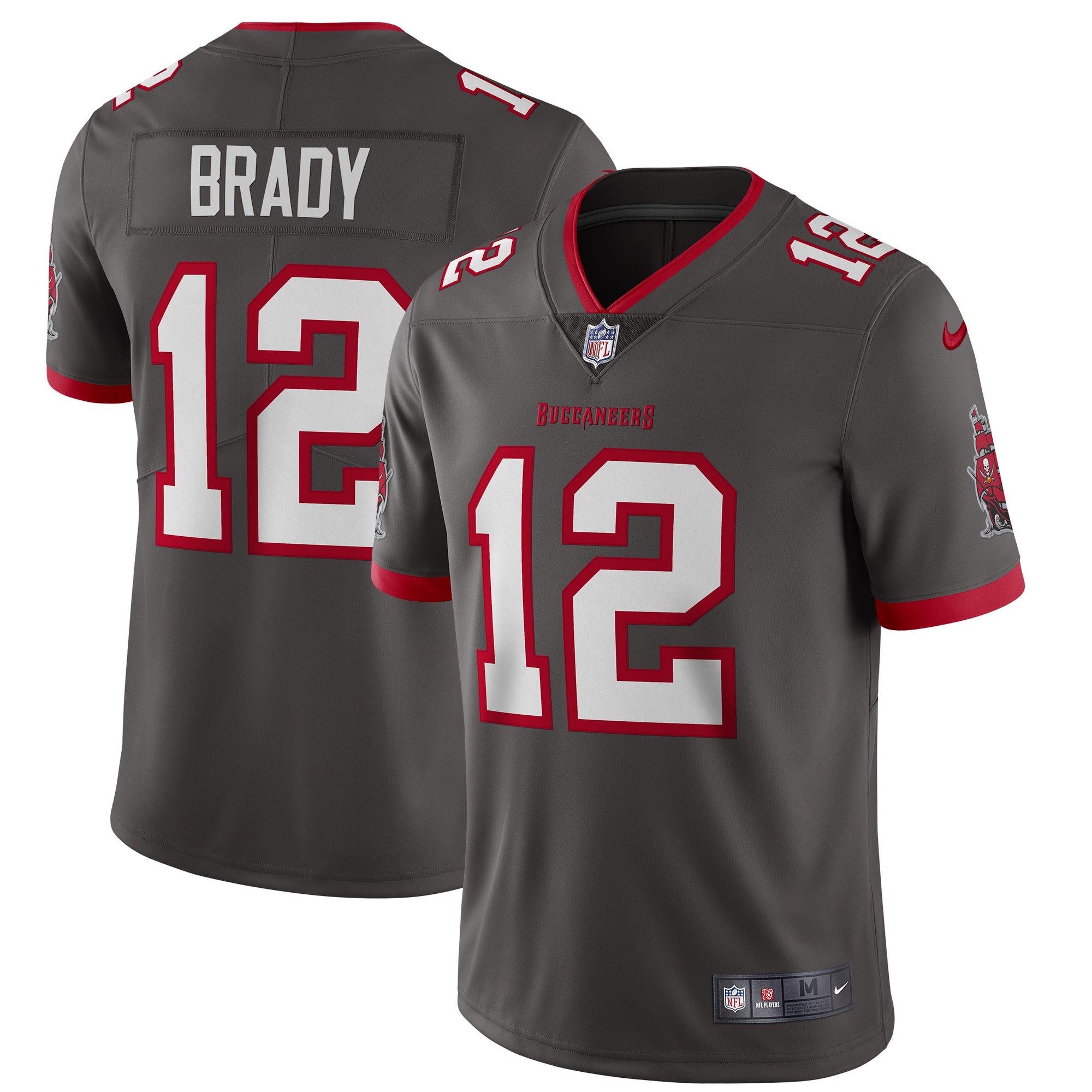 Tom Brady Tampa Bay Buccaneers Nike Vapor Limited Jersey - Red/Pewter - Image 5