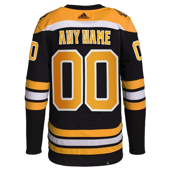 Boston Bruins adidas Home Primegreen Authentic Custom Jersey - Black - Image 3