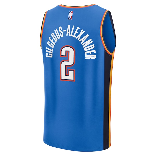 Shai Gilgeous-Alexander Oklahoma City Thunder Fast Break Replica Player Jersey - Icon Edition - Blue - Image 2