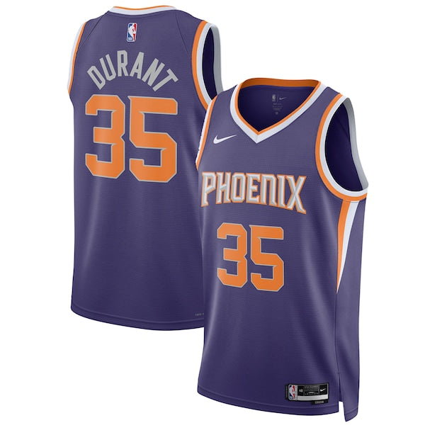 Kevin Durant Phoenix Suns Nike Unisex Swingman Jersey - Icon Edition - Purple/White - Image 2