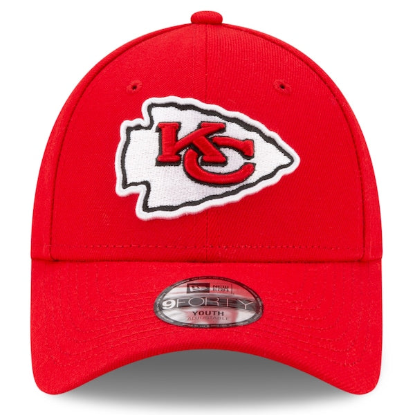 Kansas City Chiefs New Era Youth League 9FORTY Adjustable Hat - Red - Image 2