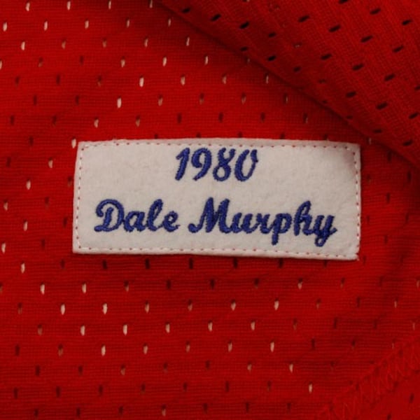 Dale Murphy Atlanta Braves 1980 Authentic Cooperstown Collection Mesh Batting Practice Jersey - Red/Royal - Image 8