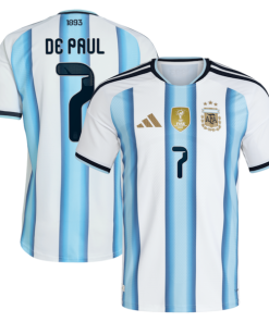 Rodrigo De Paul Argentina National Team adidas 2026 Home Authentic Jersey - White