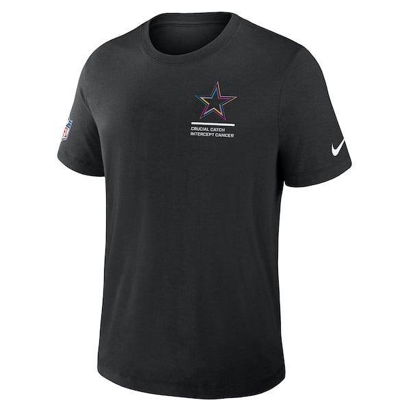 Dallas Cowboys Nike Tall 2025 NFL Crucial Catch Tri-Blend Dri-FIT T-Shirt - Black - Image 2