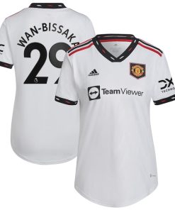 Aaron Wan-Bissaka Manchester United adidas Women's 2022/23 Away Replica Player Jersey - White