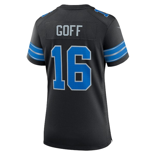Jared Goff Detroit Lions Nike Women's 2nd Alternate Game Jersey - Black/Blue - Image 4