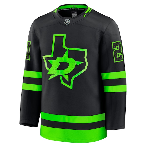 Jason Robertson Dallas Stars Alternate Premium Jersey - Black/Kelly Green - Image 3