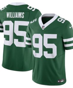 Alternative view of Quinnen Williams New York Jets Nike Vapor F.U.S.E. Limited Jersey - Legacy Green