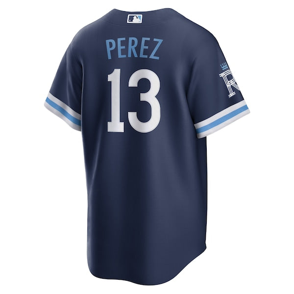 Salvador Perez Kansas City Royals Nike 2022 City Connect Replica Player Jersey - Navy - Image 3