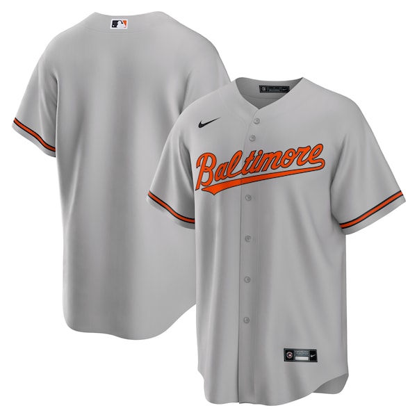 Baltimore Orioles Nike Road Replica Team Jersey - Gray/White/Black - Image 8