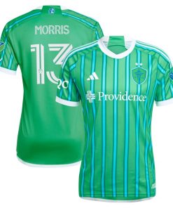 Jordan Morris Seattle Sounders FC adidas 2024 The Anniversary Kit Authentic Player Jersey?¨C Green