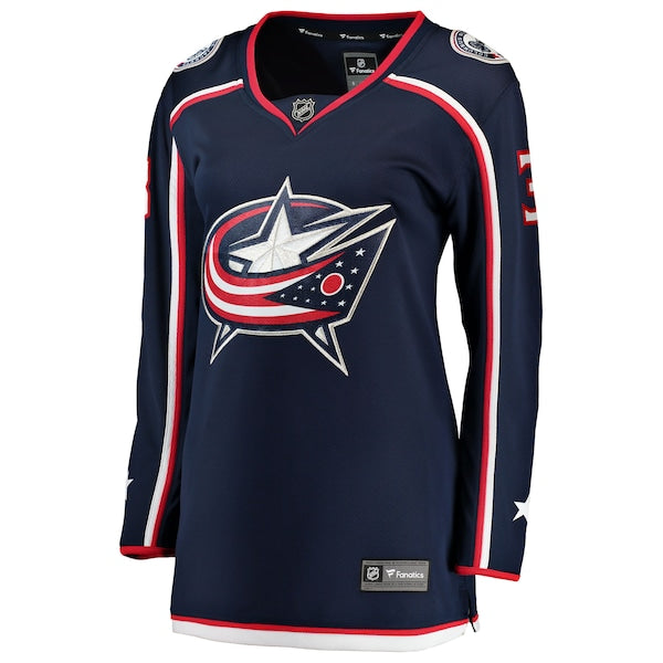 Charlie Coyle Columbus Blue Jackets Women's Home Breakaway Jersey - Navy - Image 2