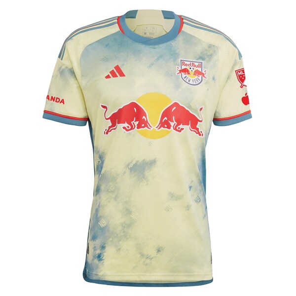 New York Red Bulls adidas 2024 Daniel Patrick Kit Authentic Custom Jersey - Yellow - Image 2