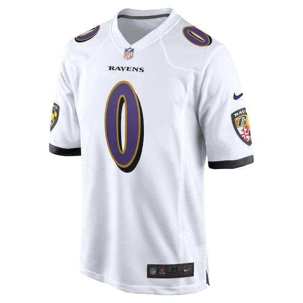 Roquan Smith Baltimore Ravens Nike Game Jersey - White/Black/Purple - Image 3