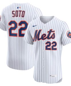 Alternative view of Juan Soto New York Mets Nike Home Elite Jersey - White/Black