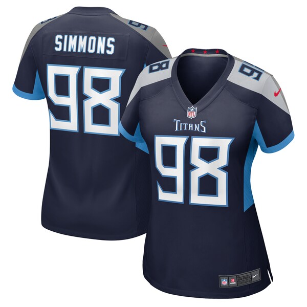 Jeffery Simmons Tennessee Titans Nike Women's Game Jersey - Navy - Image 2
