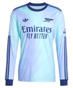 Alternative view of Arsenal adidas Originals 2024/25 Third Replica Long Sleeve Jersey - Aqua