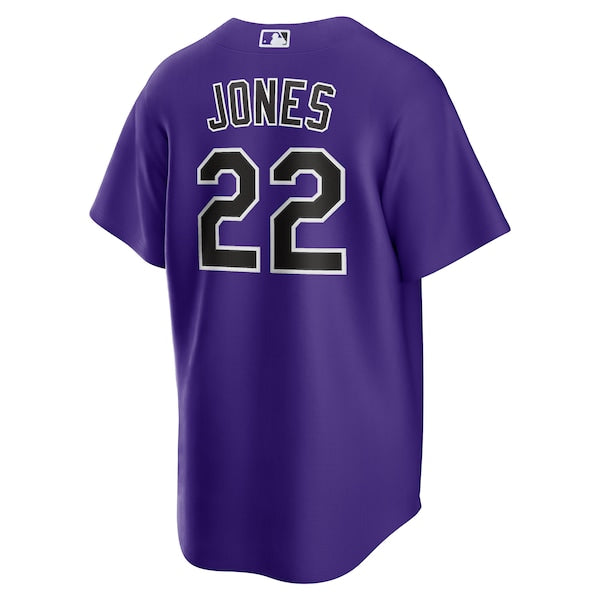 Nolan Jones Colorado Rockies Nike Alternate Replica Jersey - Purple/White - Image 4