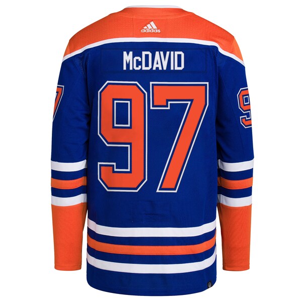 Connor McDavid Edmonton Oilers adidas Home Primegreen Authentic Player Jersey - Royal - Image 3