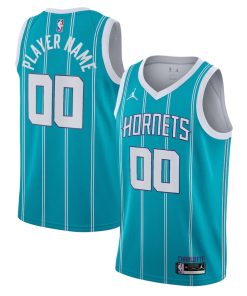 Charlotte Hornets Jordan Brand 2020/21 Swingman Custom Jersey - Icon Edition - Teal