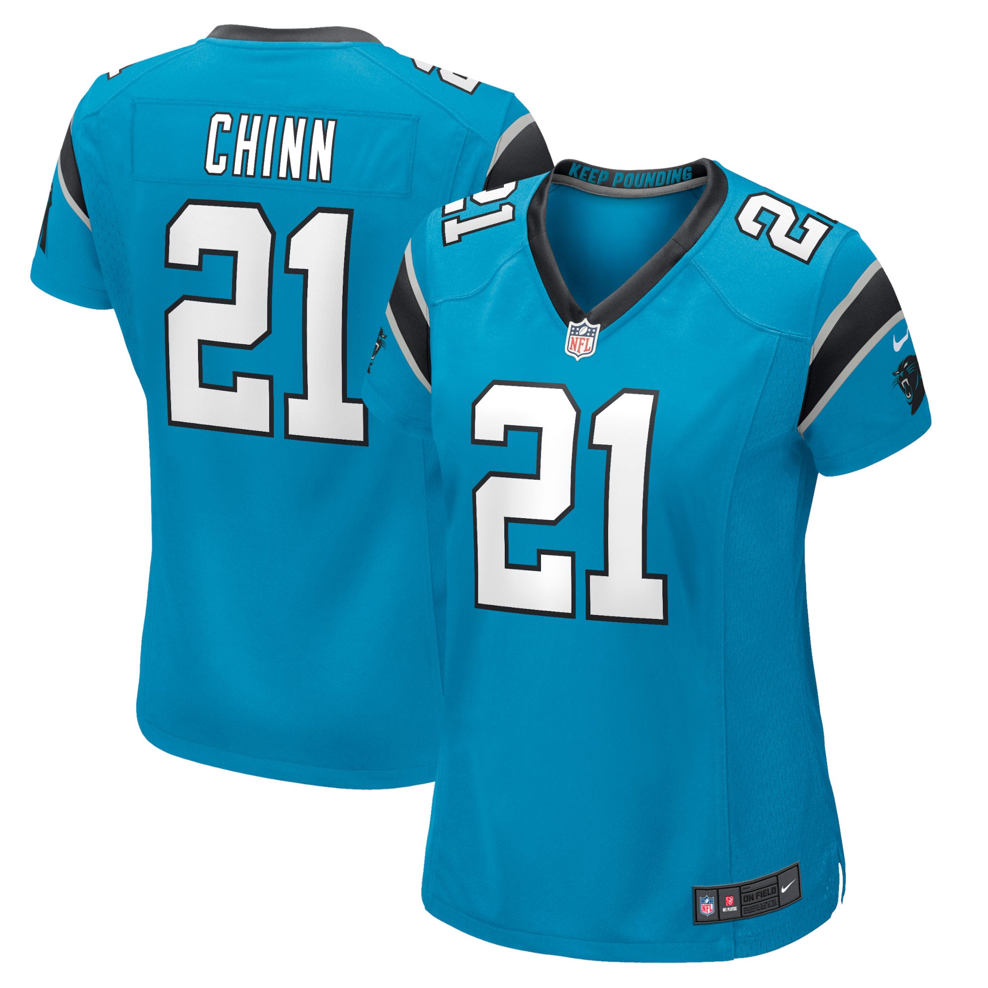 Jeremy Chinn Carolina Panthers Nike Women's Game Jersey - White/Blue - Image 5
