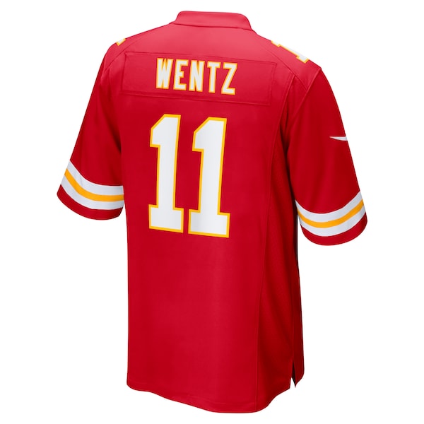 Carson Wentz Kansas City Chiefs Nike Game Jersey - Red - Image 3